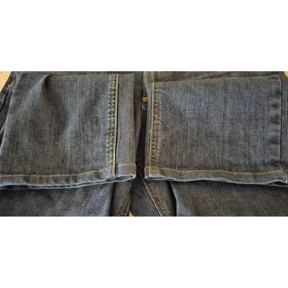 LL‎ Bean Beanflex Straight Leg Favorite Fit Jeans Womens Size 14P Blue Denim